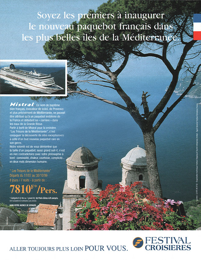Advert Festival Croisieres 1999